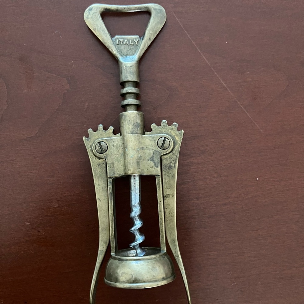 Vintage brass corkscrew Italy